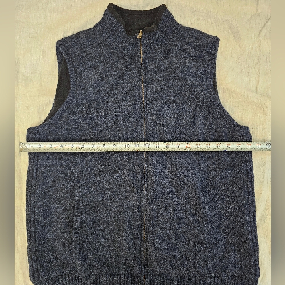 Pendleton Double Zip Reversible Shetland Wool And Fleece Vest Men's XL - Picture 6 of 10